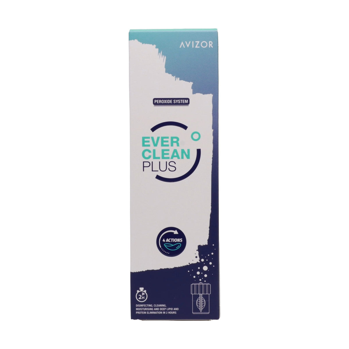 Avizor Ever Clean Plus peroxide solution 90 day supply, pack contents