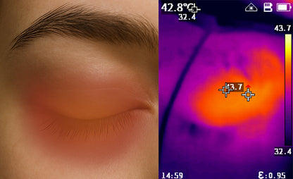 iFlo heats evenly across both upper and lower eyelids in under one minute
