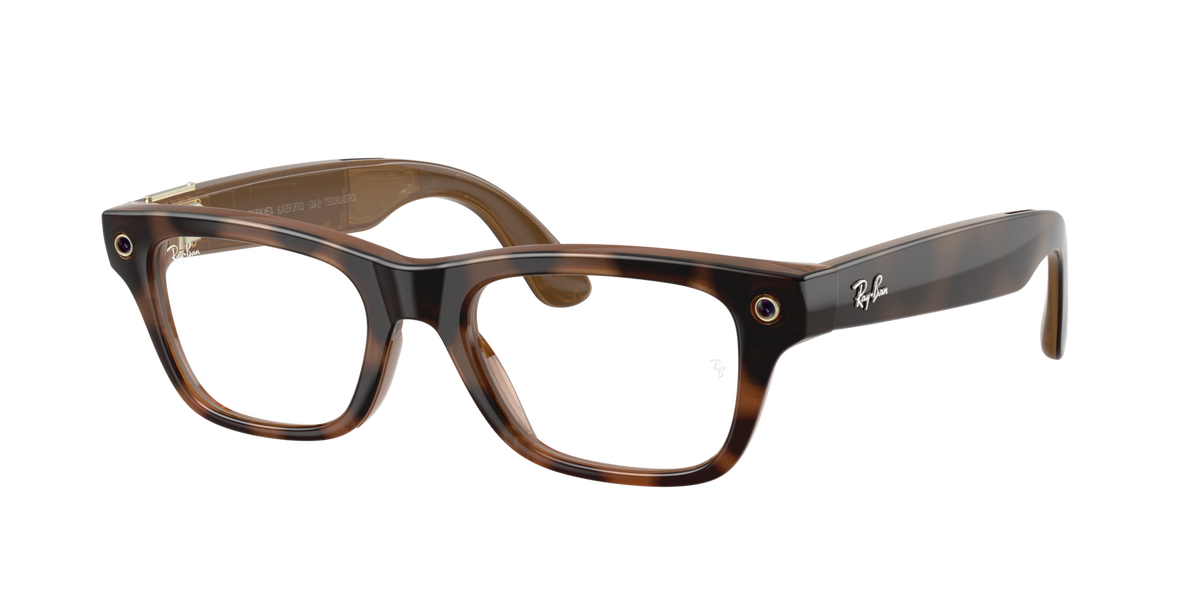 Ray-Ban Meta Blayzer Optics Havana 0RW7001 8528 — angled