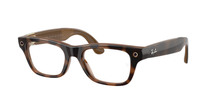 Ray-Ban Meta Blayzer Optics Havana 0RW7001 8528 — angled