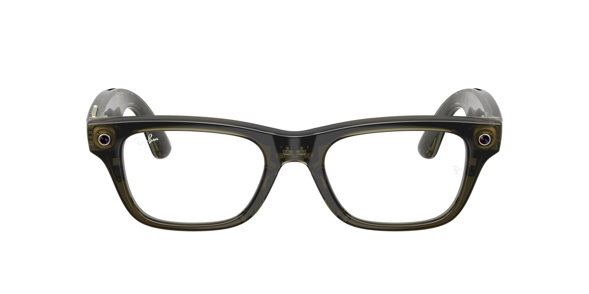 Ray-Ban Meta Blayzer Optics Transparent Dark Olive 0RW7001 8530 — front