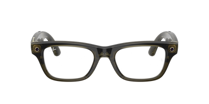 Ray-Ban Meta Blayzer Optics Transparent Dark Olive 0RW7001 8530 — front
