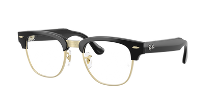 Ray-Ban Meta Clubmaster (Gen 3) Black / Transitions Graphite Green 0RW7004 601/1M — angled