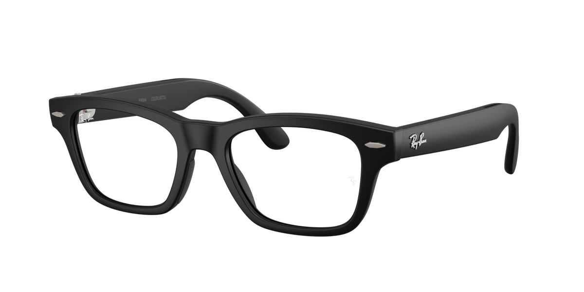 Ray-Ban Meta Burbank (Gen 3) Solid Black / Clear 0RW7005 601SSB — angled