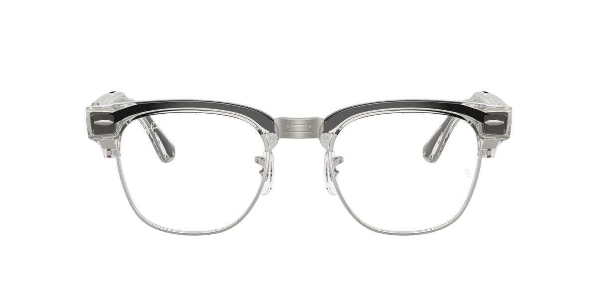 Ray-Ban Meta Clubmaster Optical (Gen 3) Transparent Iron Grey 0RW7004V 8548 — front