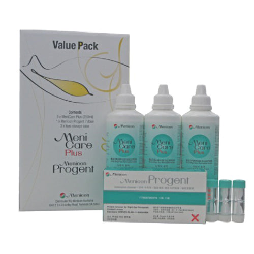 MeniCare Plus & Progent Value Pack — Ortho-K & RGP Lens Care
