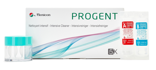 Menicon Progent intensive protein remover — weekly deep clean for RGP and ortho-k contact lenses