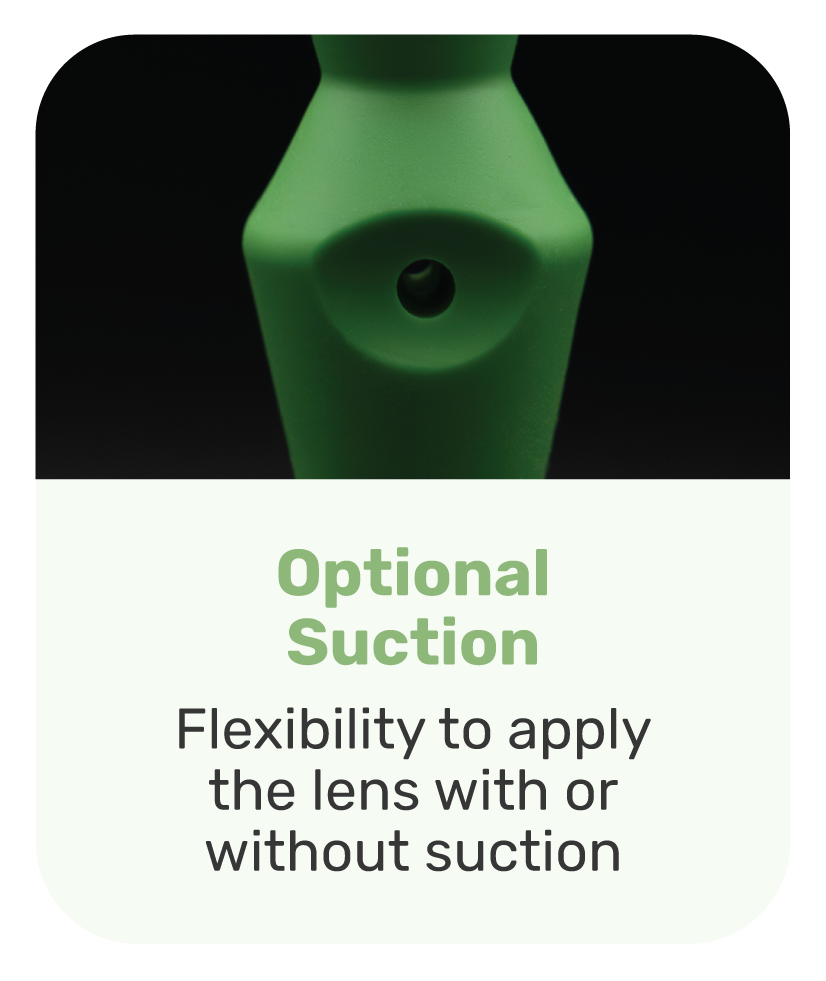 ScleralEase optional suction application method