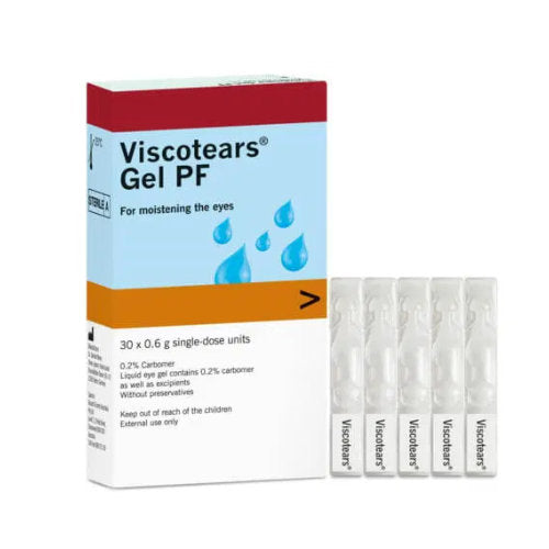 Viscotears Gel PF preservative-free carbomer eye gel, 30 single-dose vials