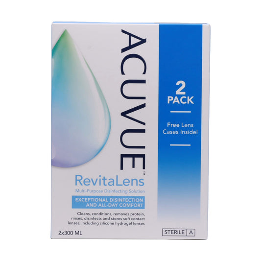 Acuvue RevitaLens multi-purpose disinfecting solution, bottle front view