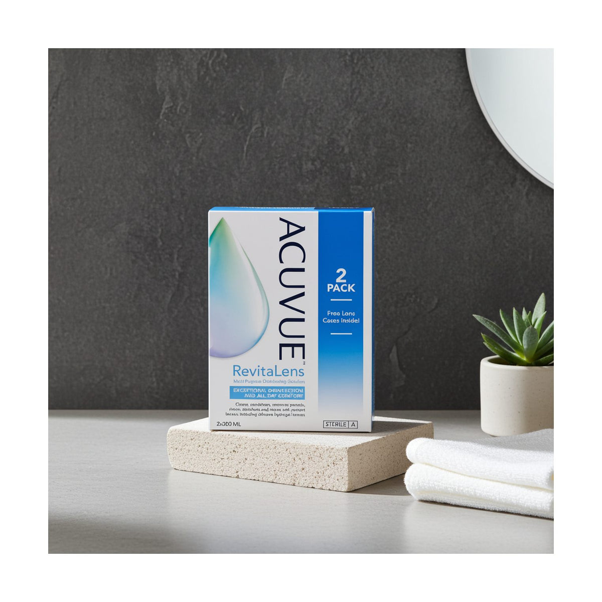 Acuvue RevitaLens multi-purpose disinfecting solution, pack detail