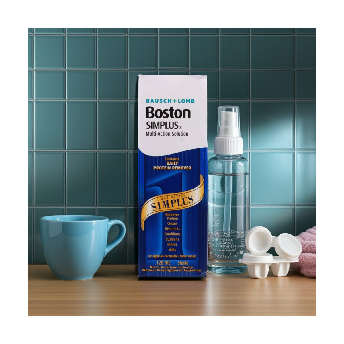 Boston Simplus multi-action solution for RGP contact lenses, pack detail