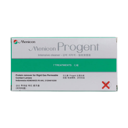 Menicon Progent intensive protein remover, 7 treatments pack, front view