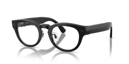 Nuance Audio Plus Panthos 48 hearing glasses in black, angled view