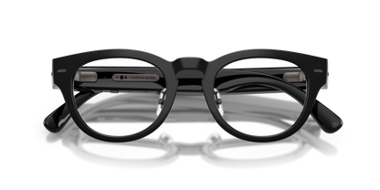 Nuance Audio Plus Panthos 48 hearing glasses in black, folded