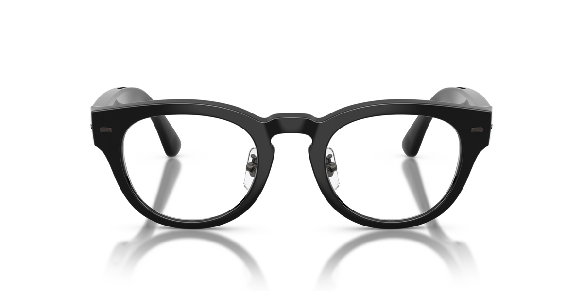 Nuance Audio Plus Panthos 48 hearing glasses in black, front view