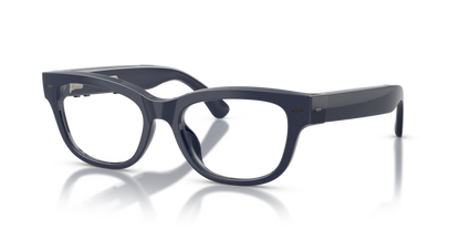 Nuance Audio Plus Upturn 52 hearing glasses in deep blue, angled view