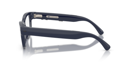 Nuance Audio Plus Upturn 52 hearing glasses in deep blue, side view