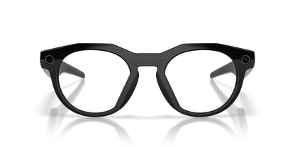 Oakley Meta HSTN Polished Black / Clear to Amethyst Transitions — front