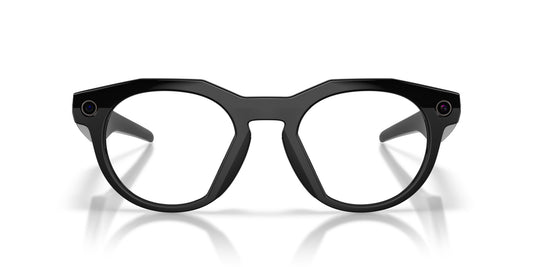 Oakley Meta HSTN Polished Black / Clear to Amethyst Transitions — front