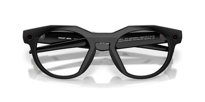 Oakley Meta HSTN Polished Black / Clear to Amethyst Transitions — front, lenses clear
