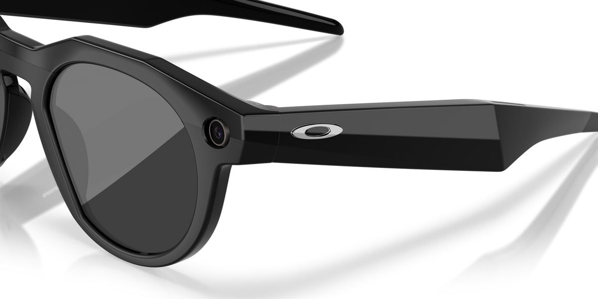 Oakley Meta HSTN Polished Black / Prizm Black Polarized — angled