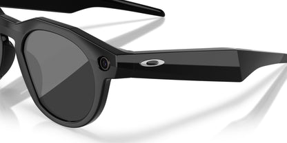 Oakley Meta HSTN Polished Black / Prizm Black Polarized — angled