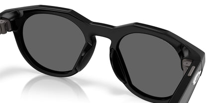 Oakley Meta HSTN Polished Black / Prizm Black Polarized — angled right