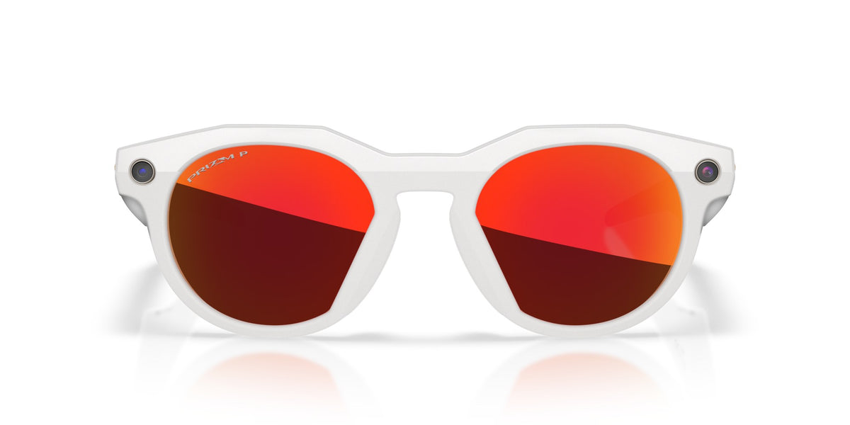 Oakley Meta HSTN Polished Warm Grey / Prizm Ruby — front