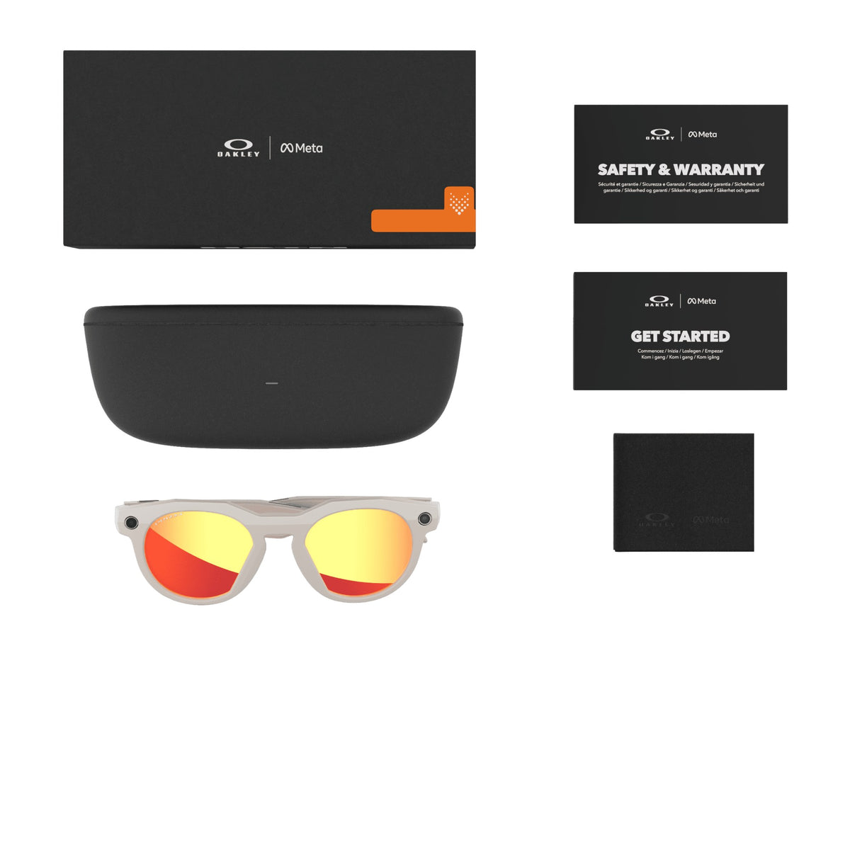Oakley Meta HSTN Polished Warm Grey / Prizm Ruby — what is in the box