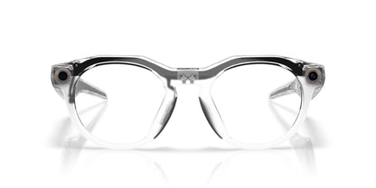 Oakley Meta HSTN Polished Clear / Clear to Grey Transitions — front