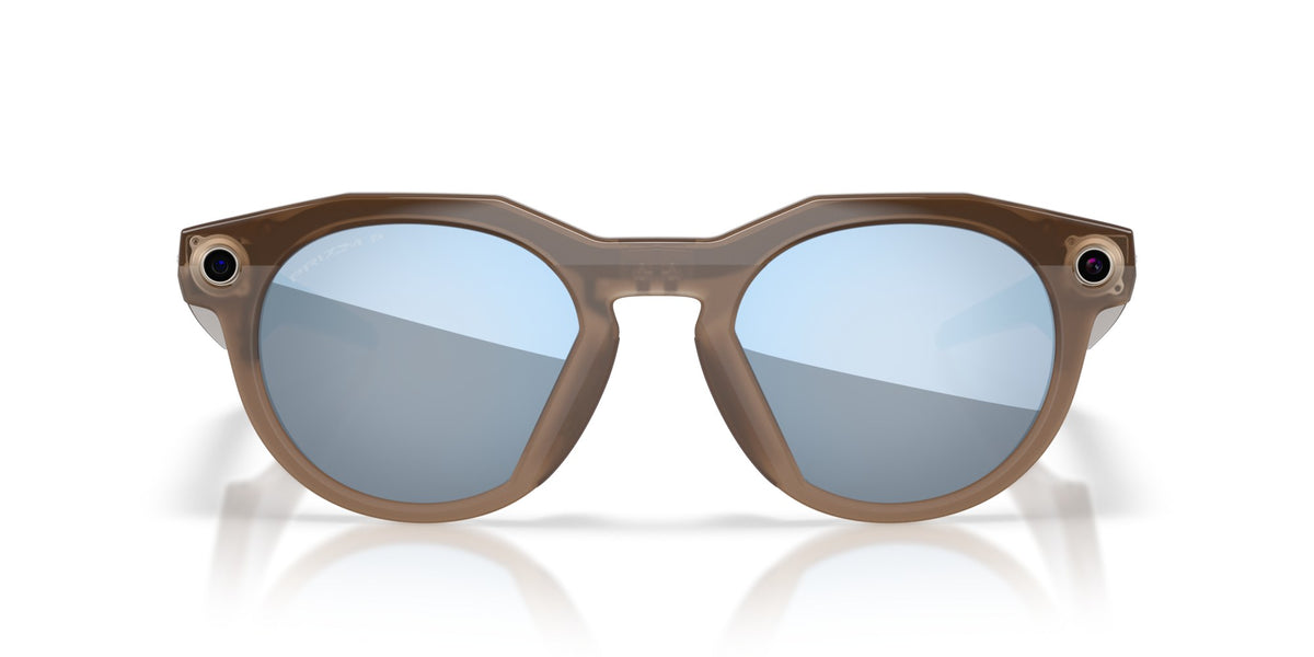 Oakley Meta HSTN Polished Brown Smoke / Prizm Deep Water Polarized — front