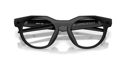 Oakley Meta HSTN Polished Black / Clear — front, lenses clear
