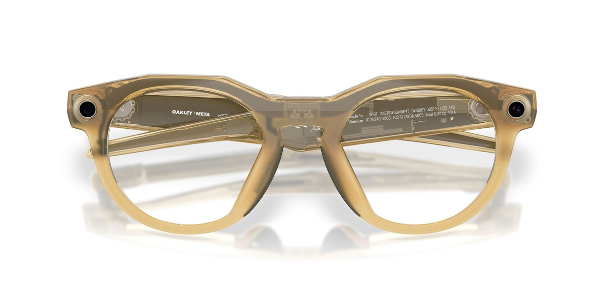 Oakley Meta HSTN Light Curry / Transitions Brown — front, lenses clear