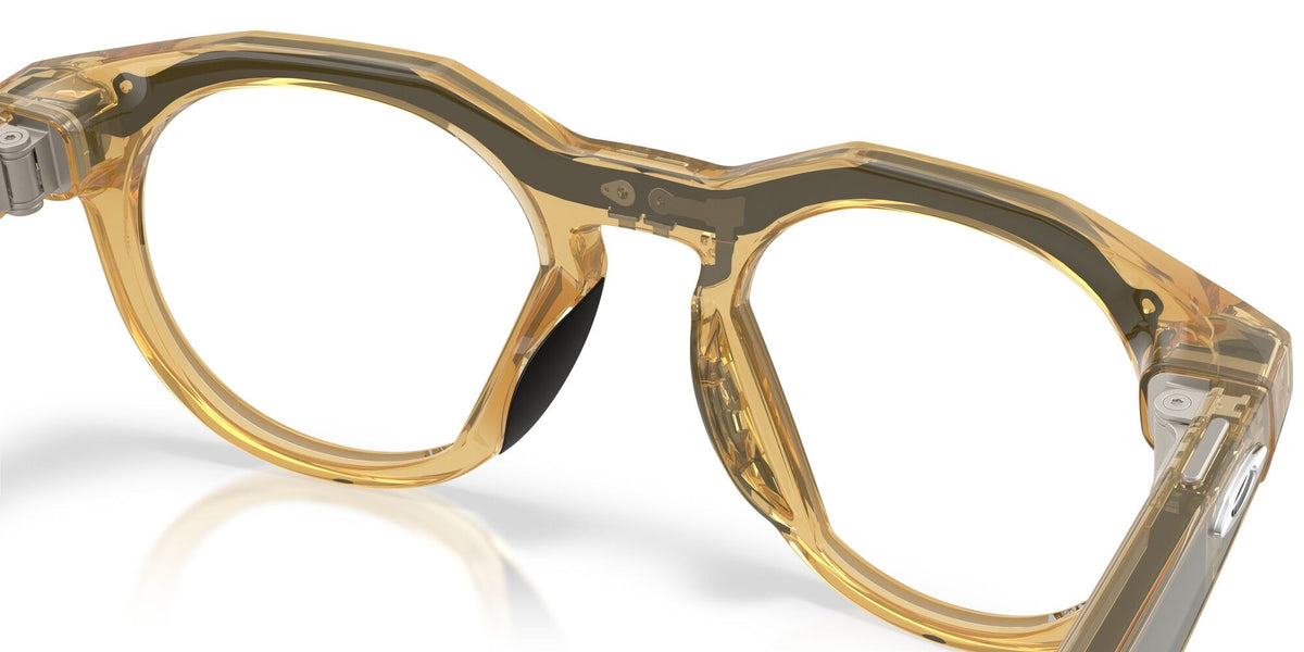 Oakley Meta HSTN Light Curry / Transitions Brown — angled right