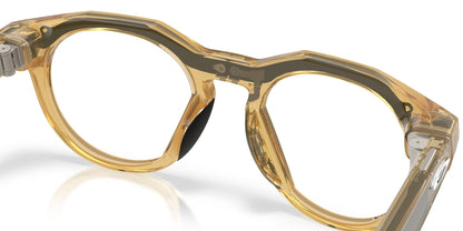 Oakley Meta HSTN Light Curry / Transitions Brown — angled right
