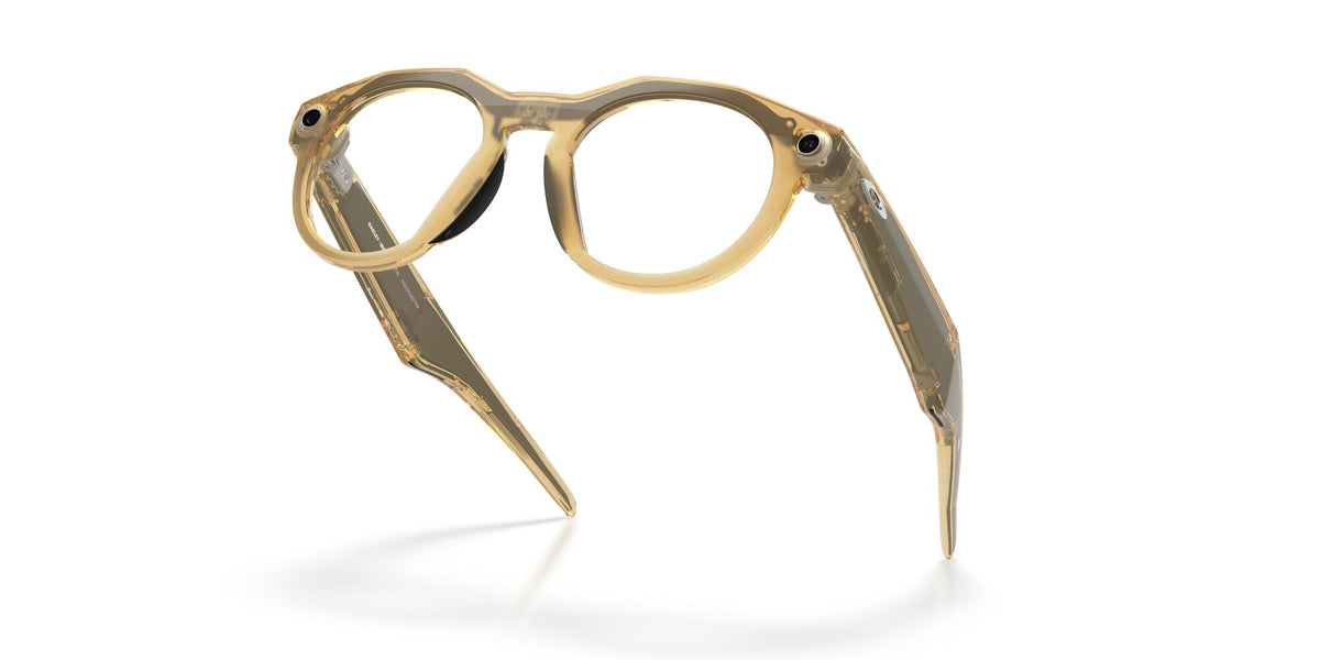 Oakley Meta HSTN Light Curry / Transitions Brown — folded, from behind