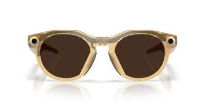 Oakley Meta HSTN Light Curry / Transitions Brown — lenses activated, angled