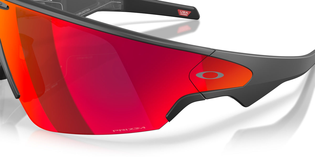 Oakley Meta Vanguard Matte Black / Prizm Road — angled