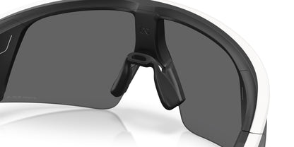 Oakley Meta Vanguard Matte White / Prizm Black — angled right