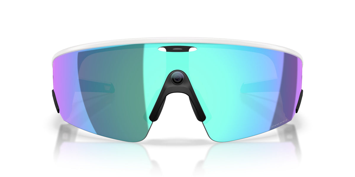 Oakley Meta Vanguard Matte White / Prizm Sapphire — front