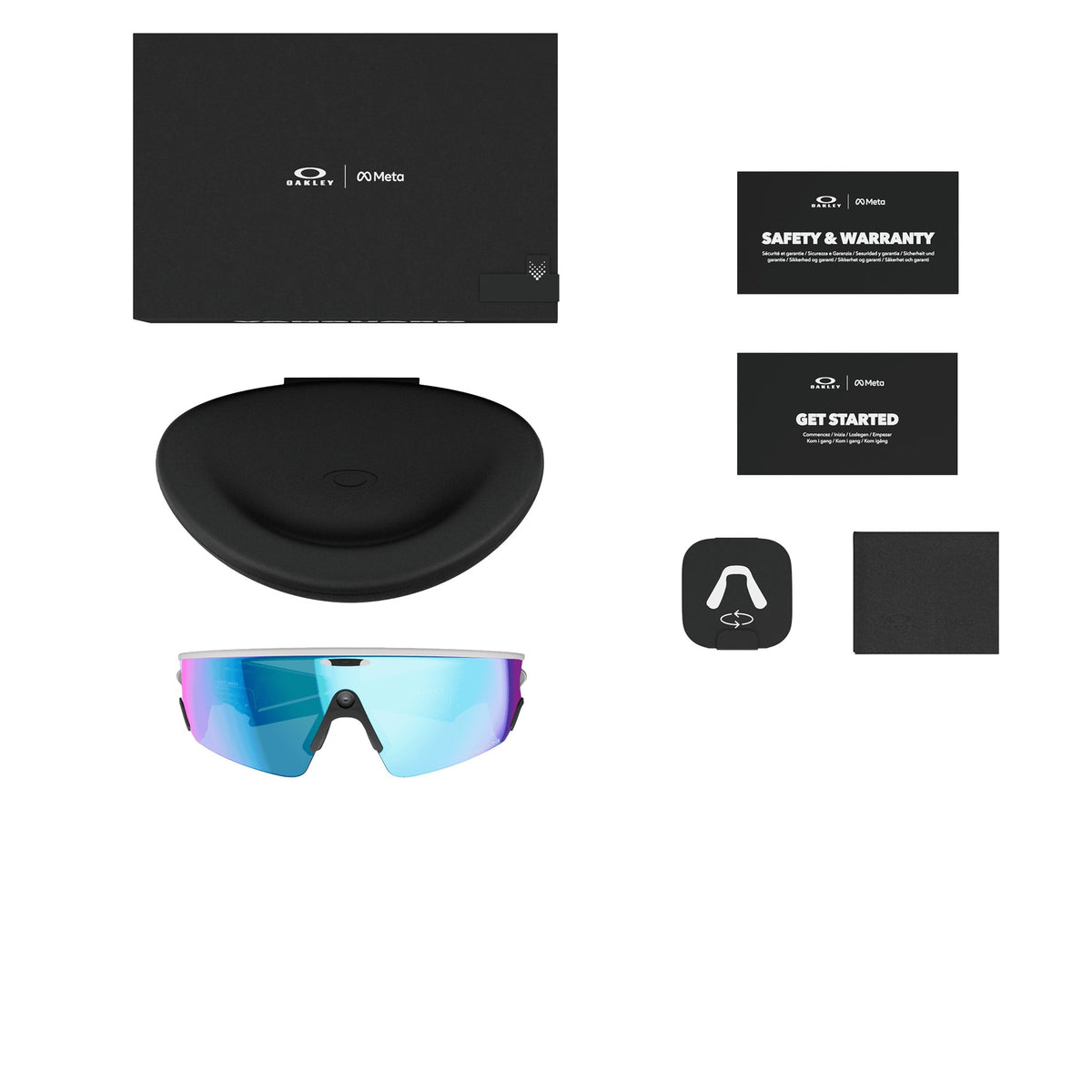 Oakley Meta Vanguard Matte White / Prizm Sapphire — lifestyle