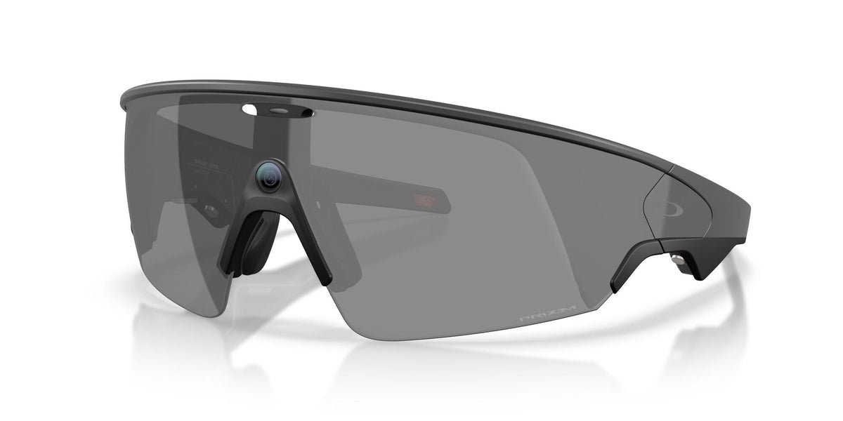 Oakley Meta Vanguard Black / Prizm Black — three-quarter