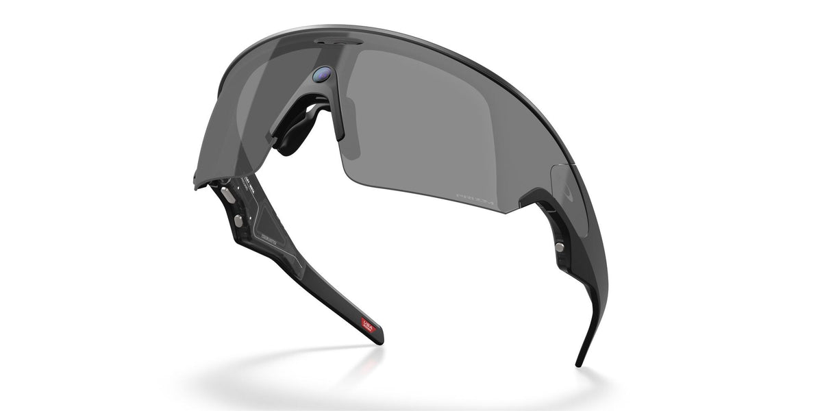 Oakley Meta Vanguard Black / Prizm Black — folded, from behind
