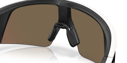 Oakley Meta Vanguard White / Prizm Rose Gold — angled right