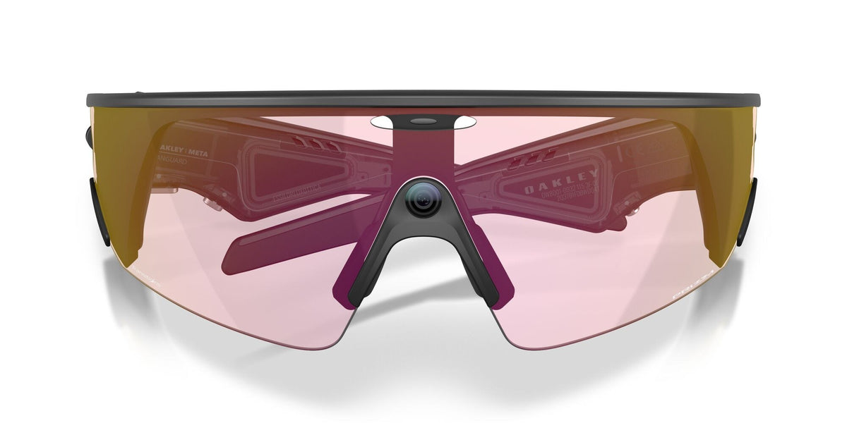 Oakley Meta Vanguard Black / Prizm Transitions Ember — front, lenses clear