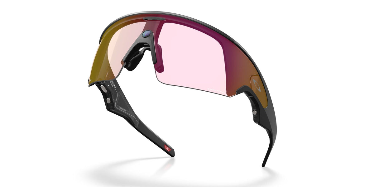 Oakley Meta Vanguard Black / Prizm Transitions Ember — folded, from behind