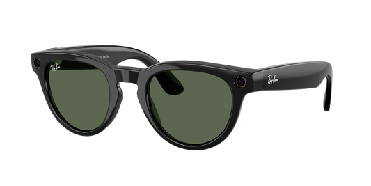 Ray-Ban Meta Headliner Gen 2 Shiny Black, G15 Green lenses, 0RW4013 601/71 (angled)