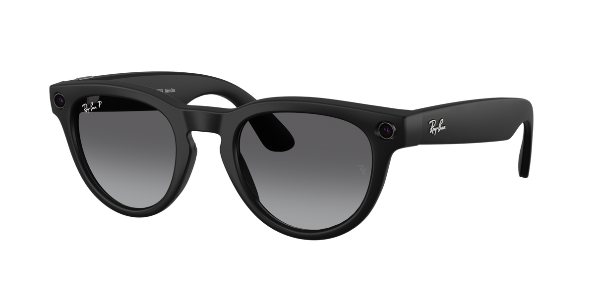 Ray-Ban Meta Headliner Gen 2 Matte Black, Polarised Gradient Graphite lenses, 0RW4013 601ST3 (angled)