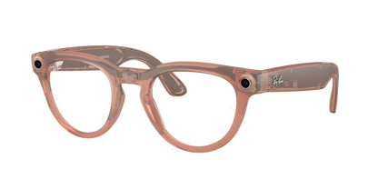 Ray-Ban Meta Headliner Gen 2 Peach, Clear to Grey (Transitions) lenses, 0RW4013 68901Z (angled)